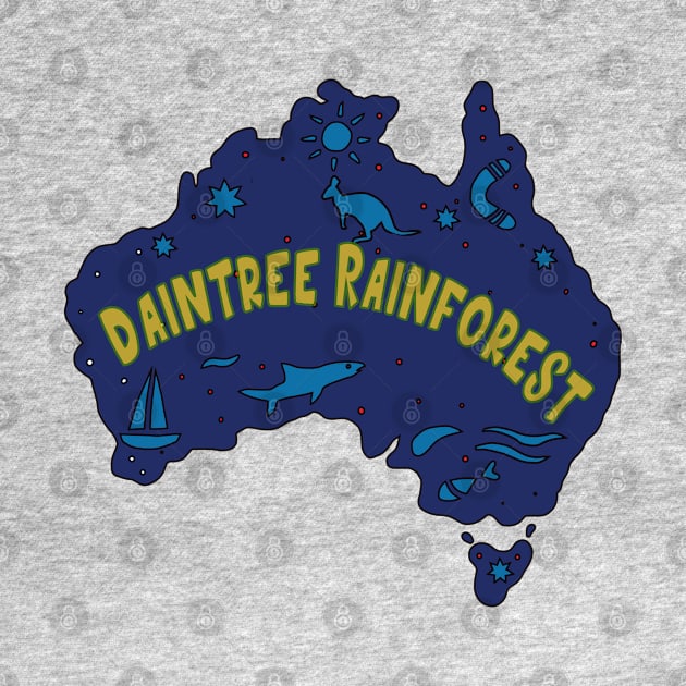 AUSSIE MAP DAINTREE RAINFOREST by elsa-HD